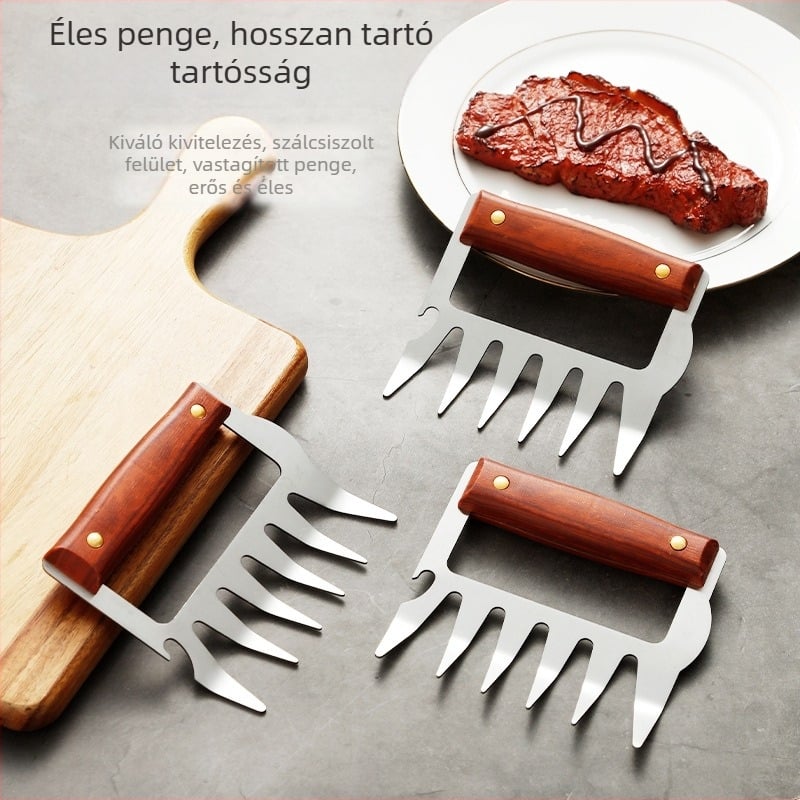 Medve karma alakú húsdaráló, csirke- és marhahúshoz, grill-konyhai eszköz