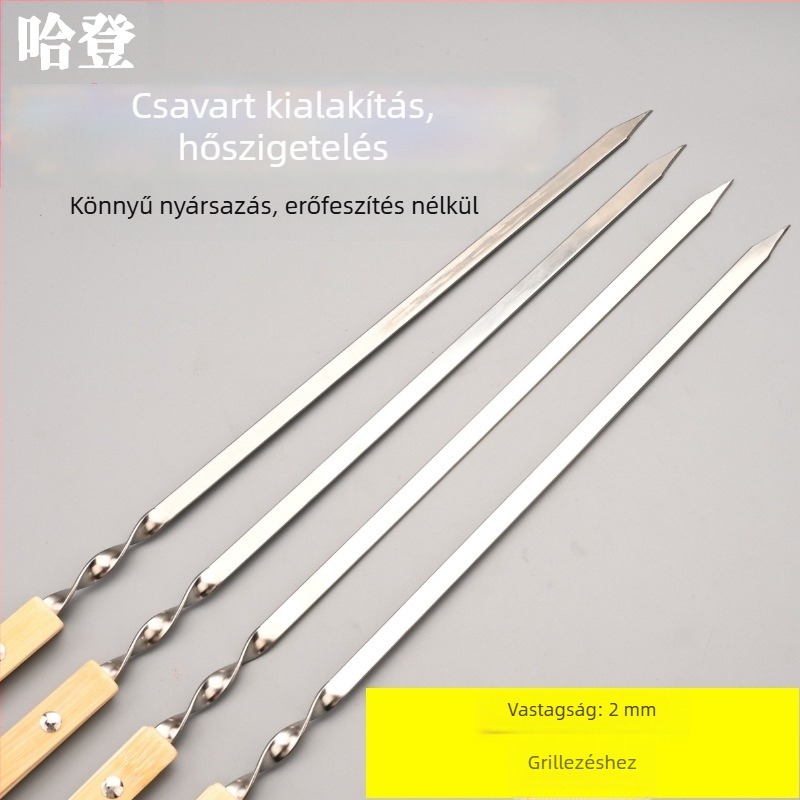 Rozsdamentes acél grillnyársak készlet, 500 darab