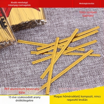 10 cm × 8 cm, 800 darabos készlet csavarodó kötőelemekkel és kötőzsinórokkal élelmiszerekhez, ajándékokhoz és kézműves projektekhez
