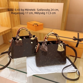 Klasszikus tote táska, nemzetközi stílusú, női válltáska, crossbody táska, vödörtáska, Mahjong táska