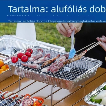 Egyszer használatos galvanizált grillháló, hullámos formájú
