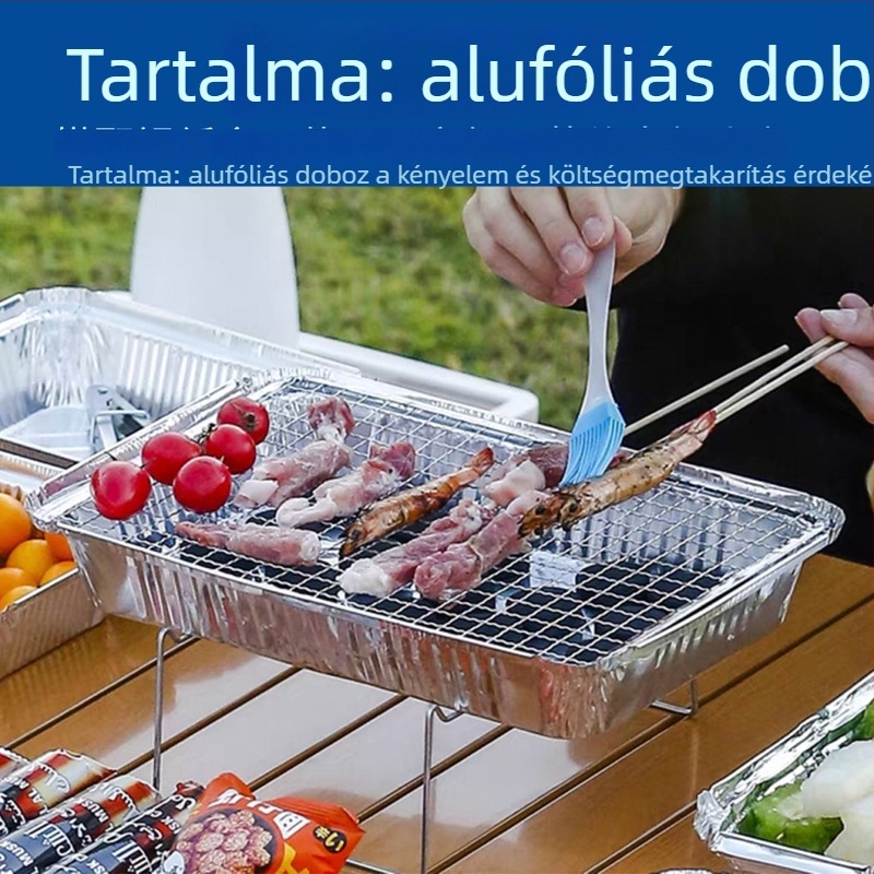 Egyszer használatos galvanizált grillháló, hullámos formájú