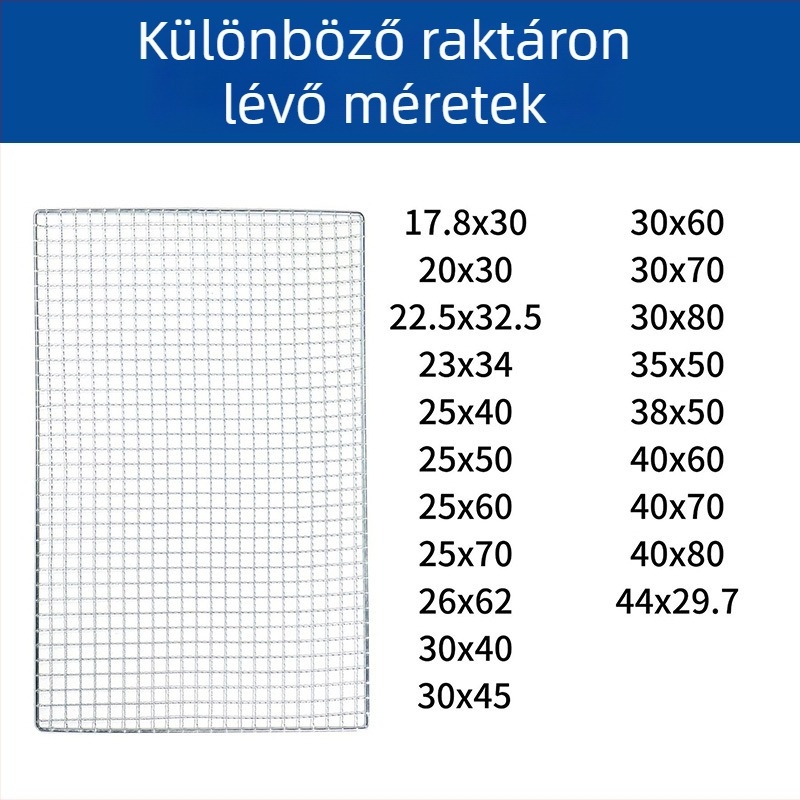 Egyszer használatos galvanizált grillháló, hullámos formájú