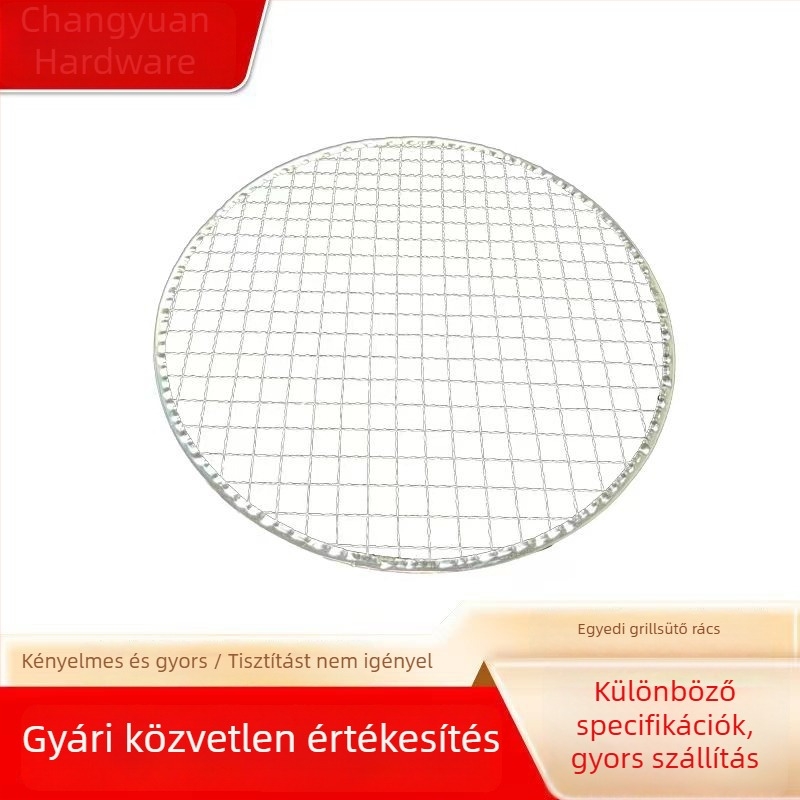 Többfunkciós háztartási kültéri kemping grills háló köríves éllel, alacsony széntartalmú acélból, könnyen tisztítható