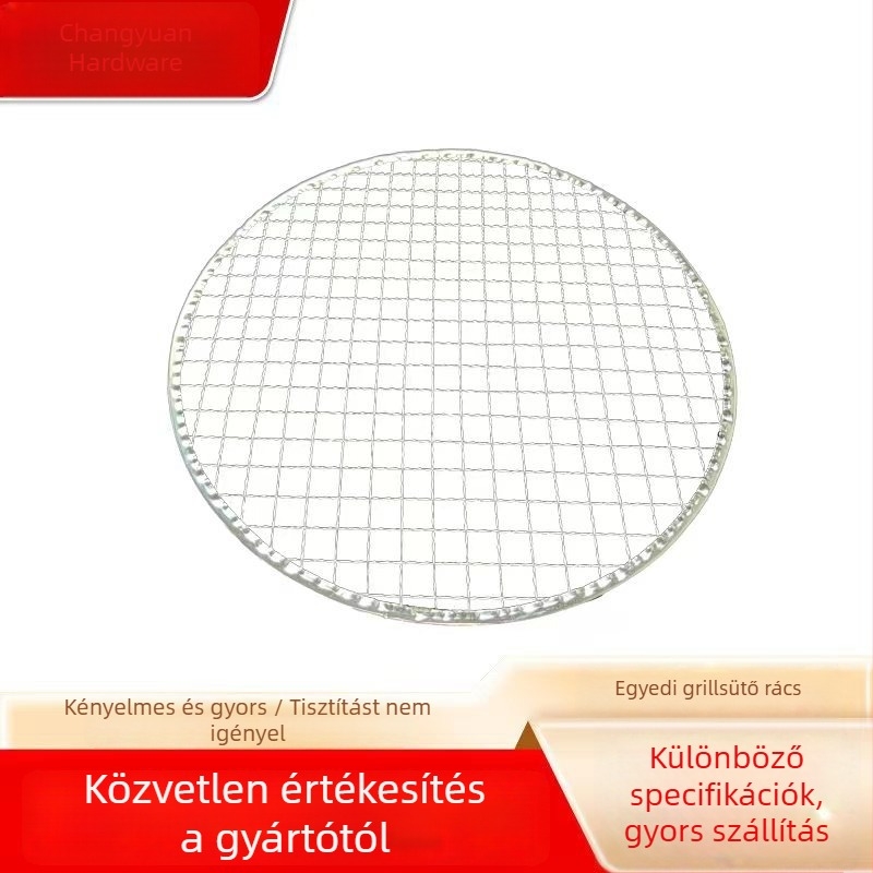Többfunkciós háztartási kültéri kemping grills háló köríves éllel, alacsony széntartalmú acélból, könnyen tisztítható