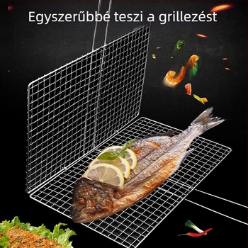Rozsdamentes acél vastagított grillsütő rács, hűtőrács és olajat lecsepegtető háló