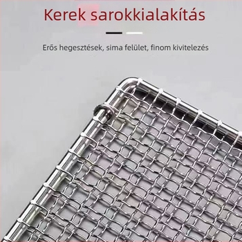 Rozsdamentes acél vastagított grillsütő rács, hűtőrács és olajat lecsepegtető háló