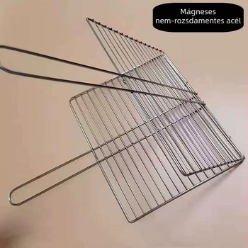 Harden rozsdamentes acél grill fogó, hordozható, összecsukható, halakhoz és zöldségekhez