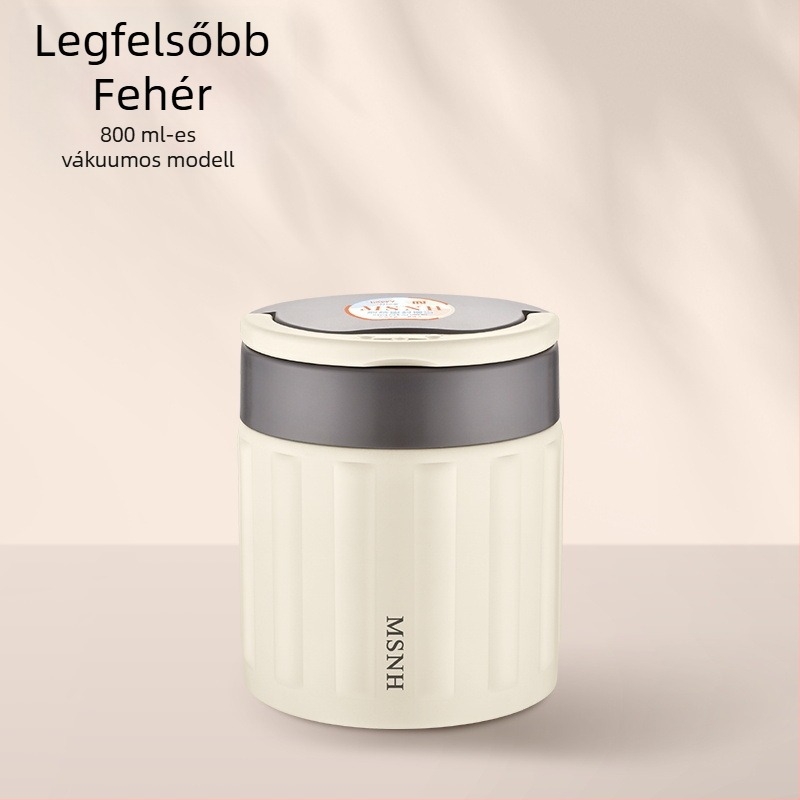 304 rozsdamentes acélból készült vákuum-izolált ebédes doboz, hordozható Bento doboz, 800–1000 ml, diákoknak és irodai dolgozóknak