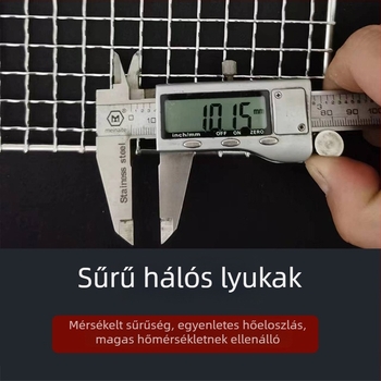 304 rozsdamentes acél téglalap alakú grillháló – sütőhöz