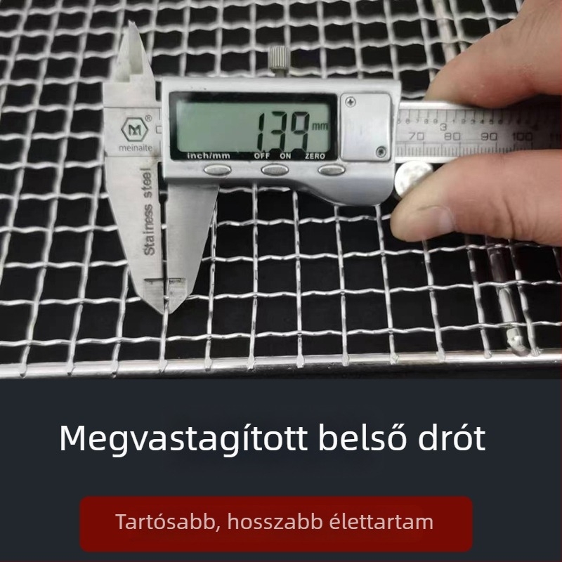 304 rozsdamentes acél téglalap alakú grillháló – sütőhöz