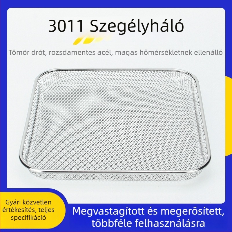 304 rozsdamentes acél sütőrács és hálós kosár, élelmiszer-minőség