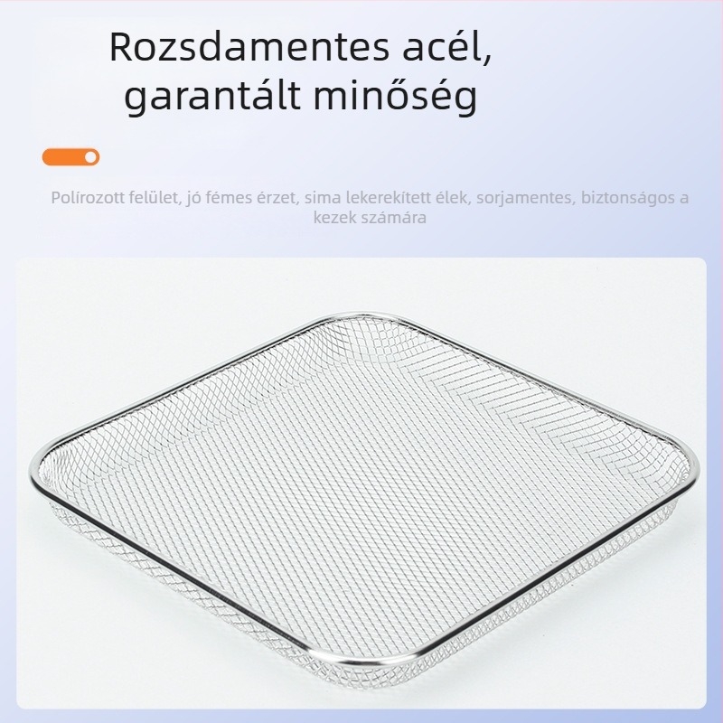 304 rozsdamentes acél sütőrács és hálós kosár, élelmiszer-minőség