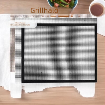Üvegszálas sütőmatrac, PTFE tapadásmentes, magas hőmérsékletű grillszálháló