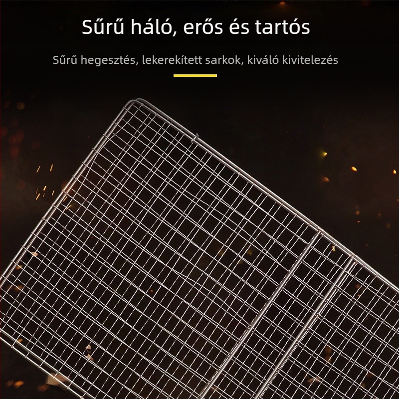 Kétszintes grillklip háló zöldségekhez és halakhoz