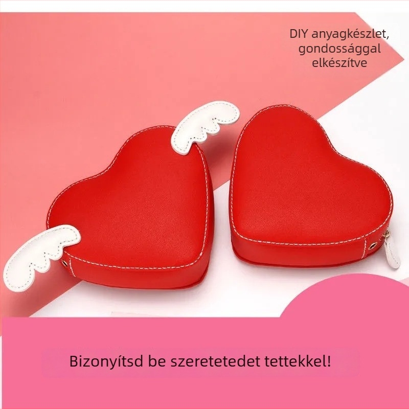 Szív alakú crossbody táska DIY anyagkészlet — kreatív Valentin-napi ajándék
