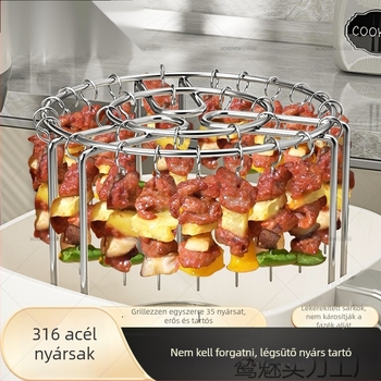 316 rozsdamentes acél függőleges nyárs tartó grillsütőhöz és sütőhöz