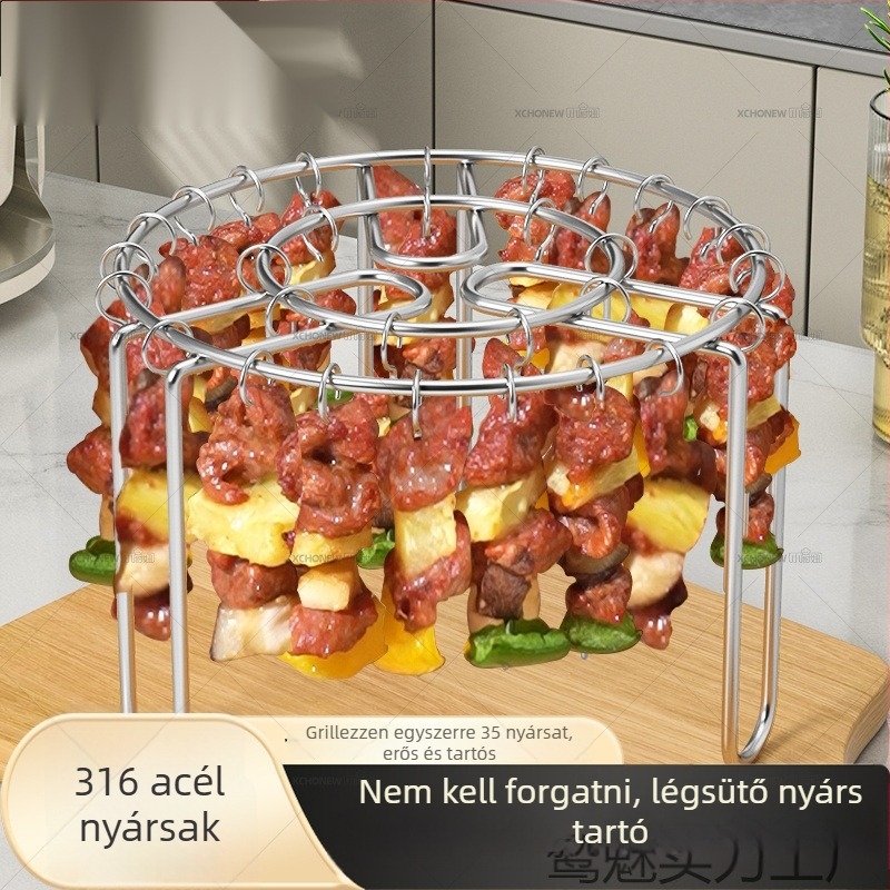 316 rozsdamentes acél függőleges nyárs tartó grillsütőhöz és sütőhöz