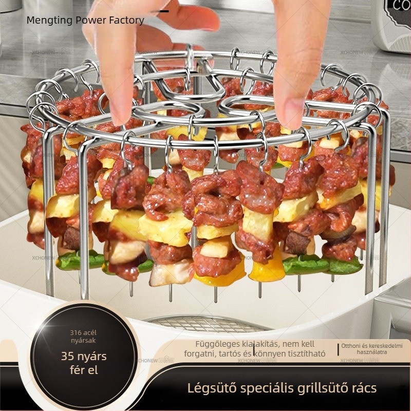 316 rozsdamentes acél függőleges nyárs tartó grillsütőhöz és sütőhöz
