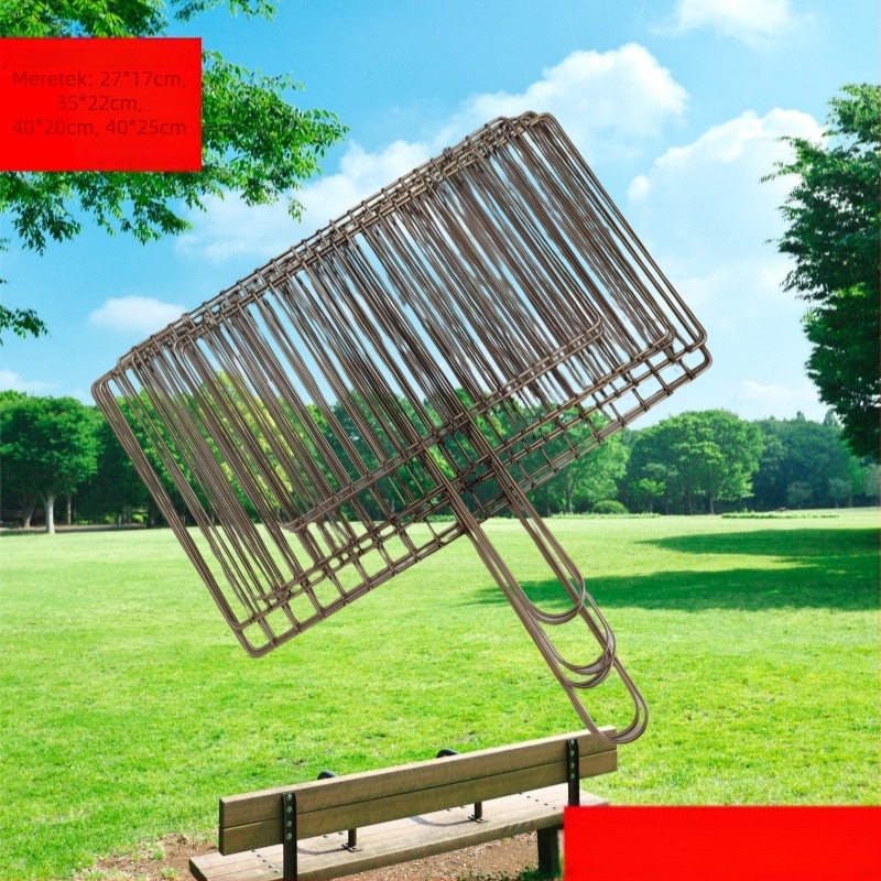 Rozsdamentes acél grillfogó vertikális grillhálóval halakhoz, zöldségekhez és húsokhoz