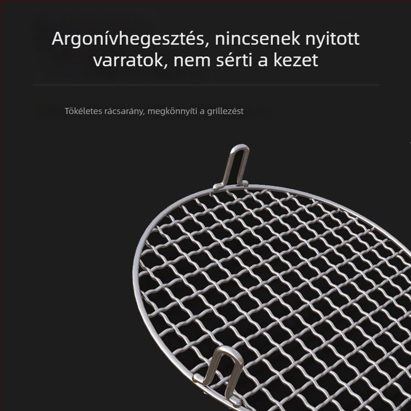 Rozsdamentes acélból készült kerek grillrács lábakkal elektromos kerámia tűzhelyhez