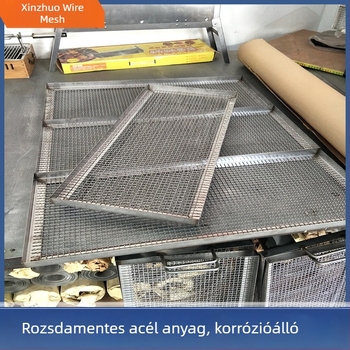 304 rozsdamentes acél grillháló halcsipesz-szel, sütőben használható háló, lecsepegtető és hűtőállvány tortákhoz