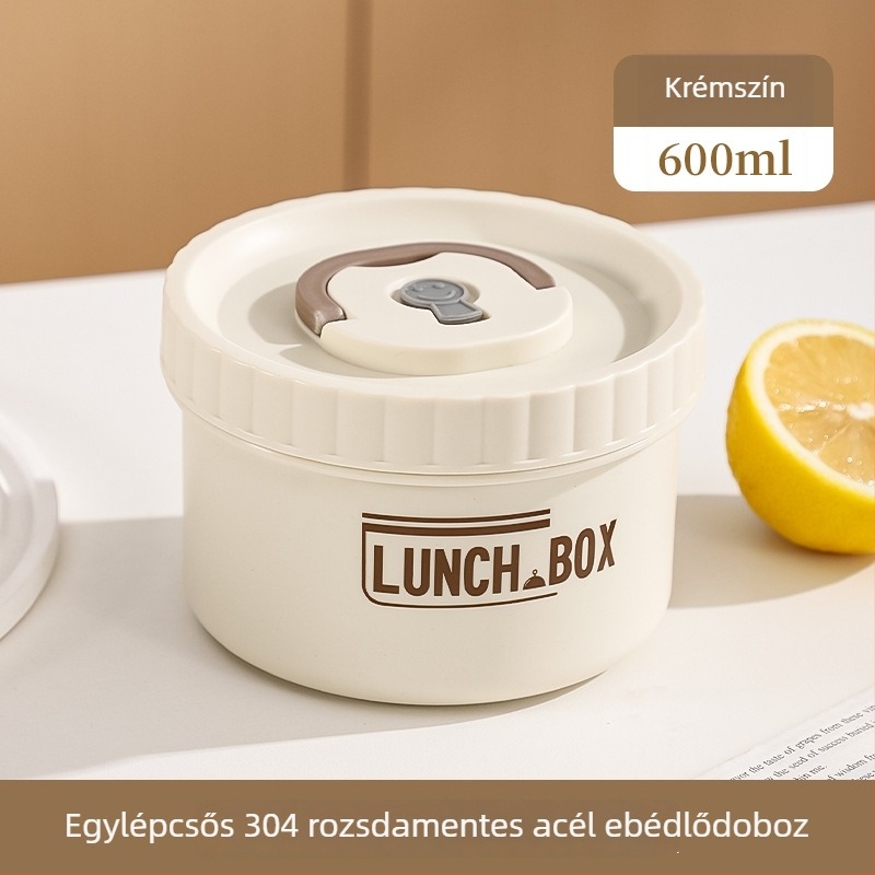 304 rozsdamentes acélból készült szigetelt ebédes doboz fedéllel