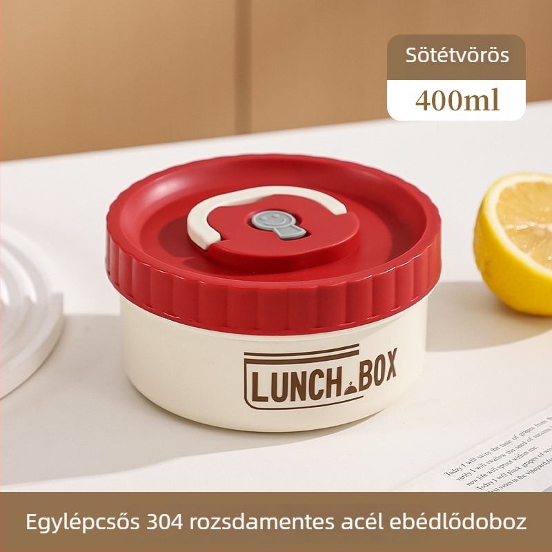 304 rozsdamentes acélból készült szigetelt ebédes doboz fedéllel
