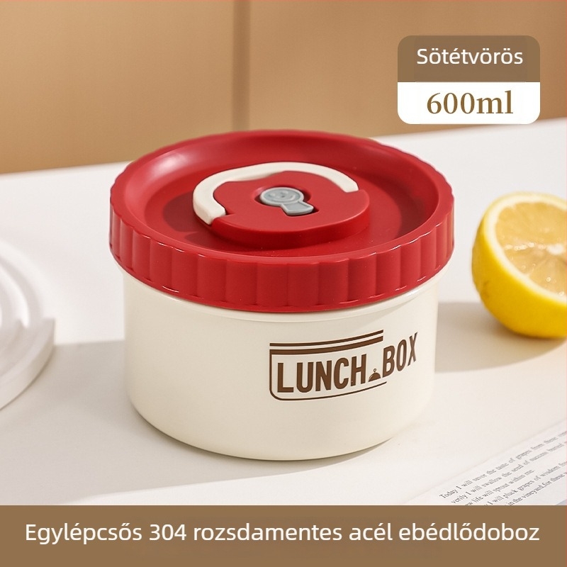 304 rozsdamentes acélból készült szigetelt ebédes doboz fedéllel