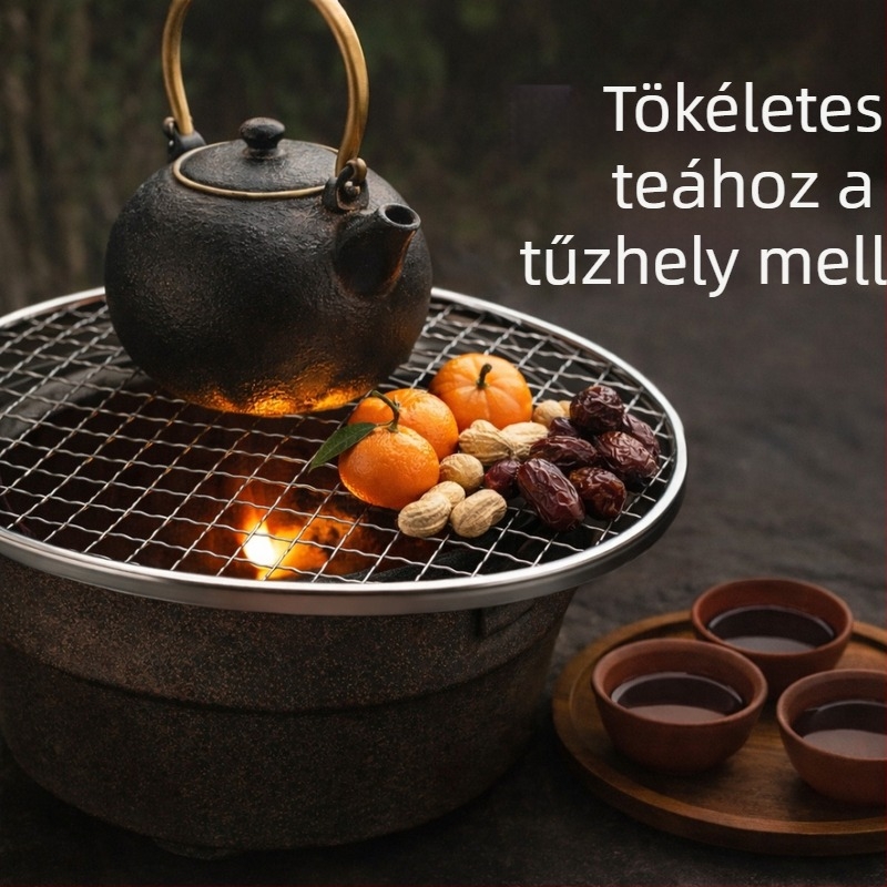 Kör alakú rozsdamentes acél grillháló teafőzéshez a tűzhely körül, vastagított él, hőálló