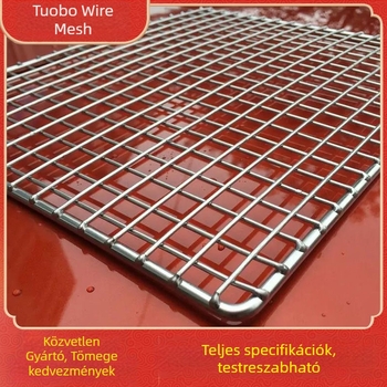 Rozsdamentes acél BBQ grill háló – négyszögletes rács grillshez és szárításra