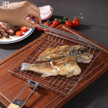 Összecsukható rozsdamentes acél halgrillklipsz
