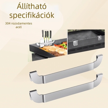 Rozsdamentes acél grill eszköz tartó spatula és kés számára