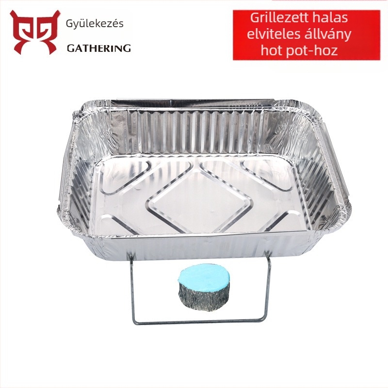 Egyszer használatos, hordozható csomagolóállvány egyéni hot pothoz и 255/266 grillezett halas tálhoz