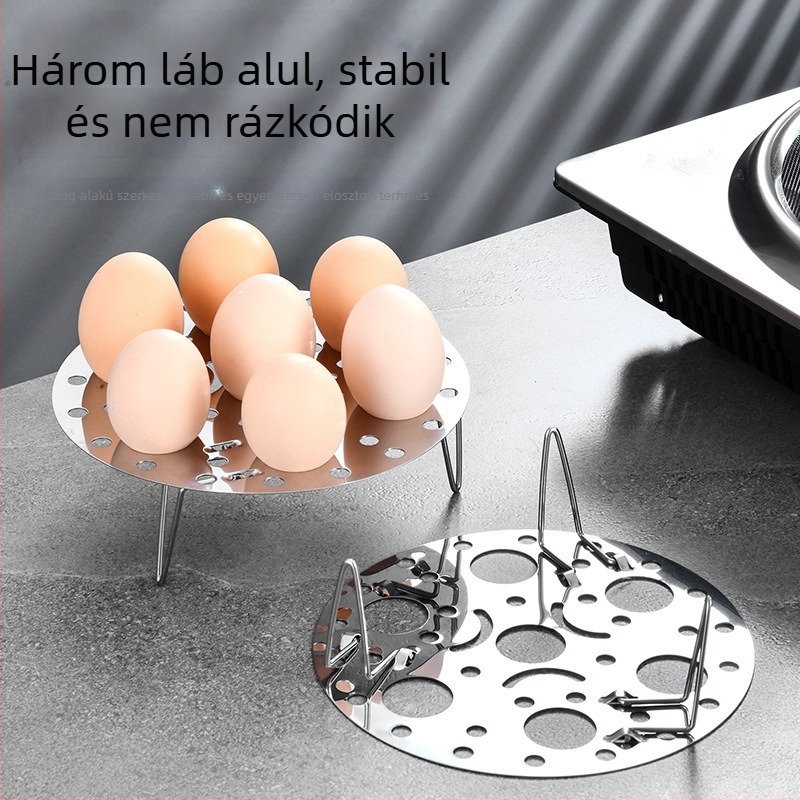 Rozsdamentes acél gőzölő rács – tojás és zöldség számára, multifunkcionális gőzölő rács edényekhez