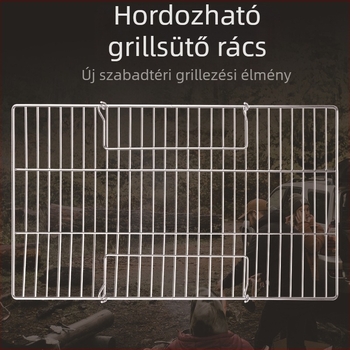 BBP négyzet alakú grillháló halak és húsok számára, sík grillrács, megerősített, egyszer használható