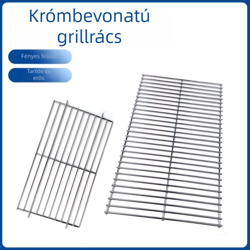 Személyre szabható krómozott kültéri grillrács rozsdamentes acélból