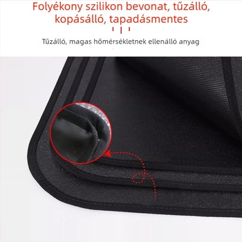 Tűzálló grillmat, magas hőmérséklet-álló szilikon hőszigetelő matrac kültéri kempinghez