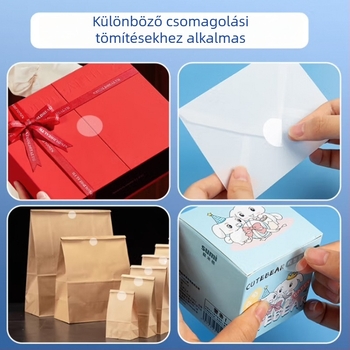 Átlátszó kör alakú PVC öntapadós címkék, vízállóak, könnyen leválaszthatóak és újra felhasználhatóak, külső csomagoláshoz és vonalkódokhoz, 20 mm vagy 25 mm, tekercsen 500 címke.