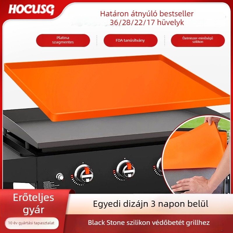 Szilikon grillmat - védő matrac grillsütőkhöz, kültéri főzéshez, magas hőmérséklet-álló