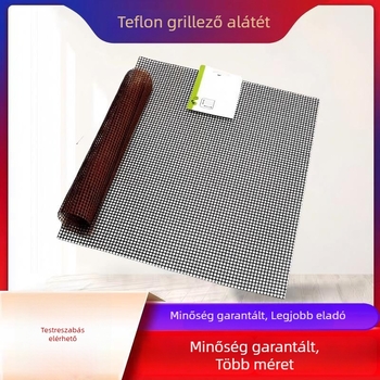 Teflon grillsütő-háló matrac üvegszálas alappal, 260°C-ig hőálló, ipari osztályú