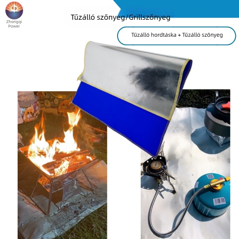 Magas hőmérsékletű tűzálló grillmat kültéri használatra – teraszra, udvarra és gyepre