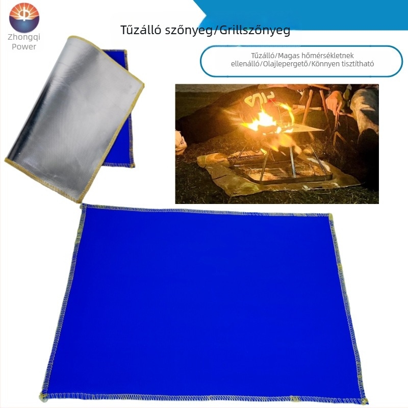 Magas hőmérsékletű tűzálló grillmat kültéri használatra – teraszra, udvarra és gyepre
