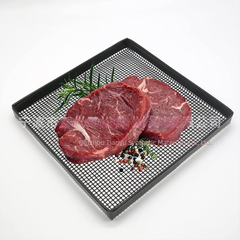 Ismételten használható rácsos grillkosár, magas hőmérsékletű PTFE él, tapadásmentes, kültéri grillhez
