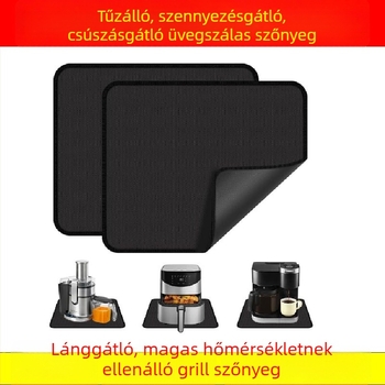 Kültéri kétoldalas szilikon tűzálló alátét, hőálló asztali párna grillsütőhöz és piknikhez