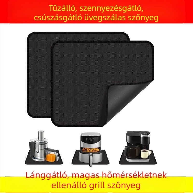 Kültéri kétoldalas szilikon tűzálló alátét, hőálló asztali párna grillsütőhöz és piknikhez