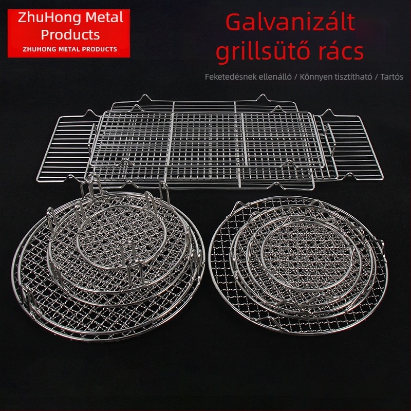 Rozsdamentes acél téglalap alakú grillháló — testreszabható kültéri grillrács