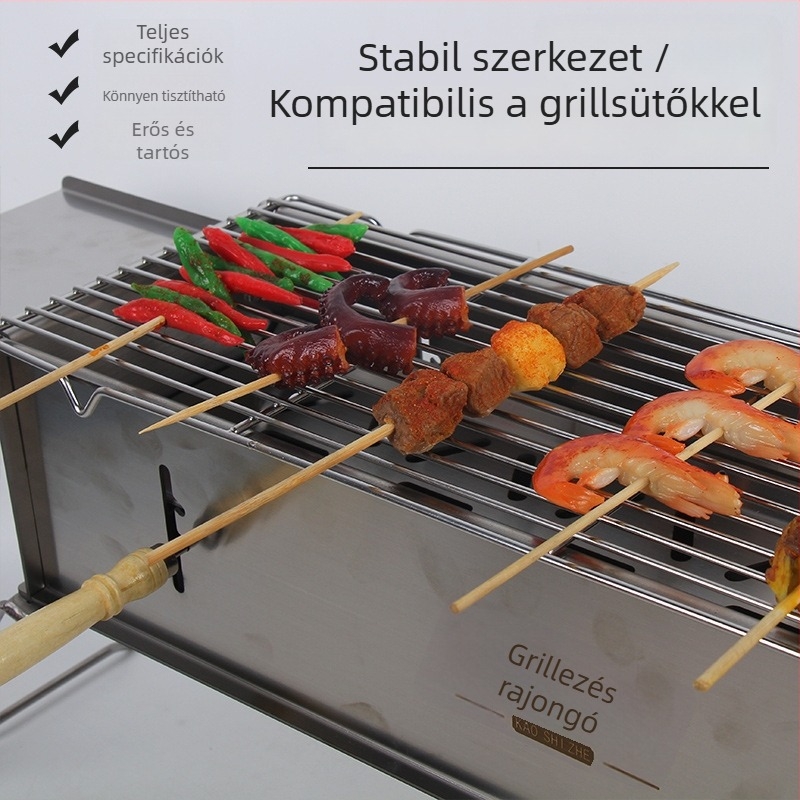 Rozsdamentes acél téglalap alakú grillháló — testreszabható kültéri grillrács