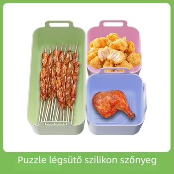 Szilikon belső bevonat fritőzhöz és sütőedényhez – többfunkciós, újrafelhasználható grillmat, magas hőmérséklet-állóság