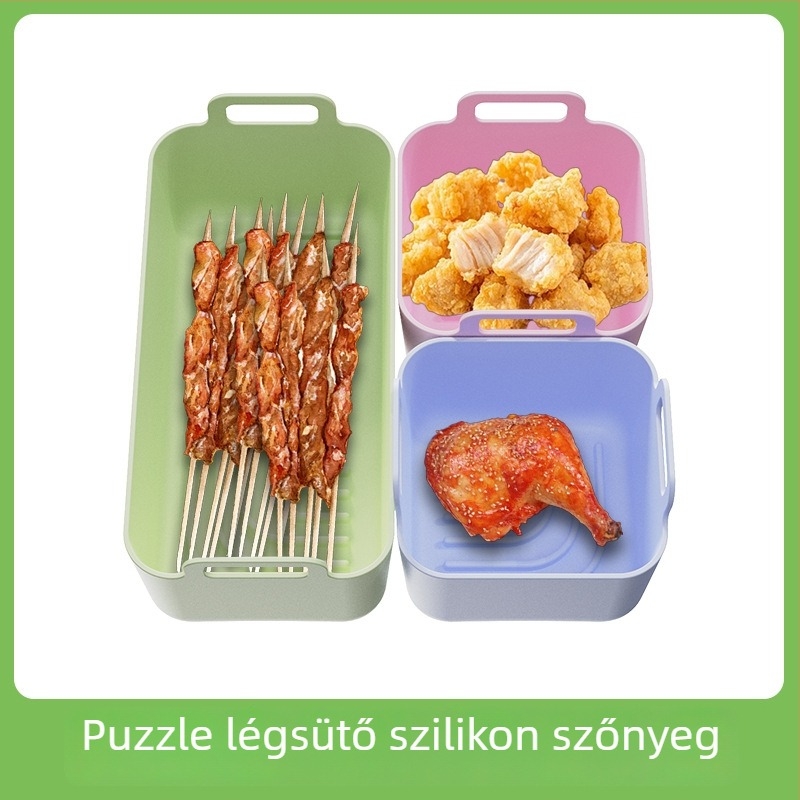 Szilikon belső bevonat fritőzhöz és sütőedényhez – többfunkciós, újrafelhasználható grillmat, magas hőmérséklet-állóság